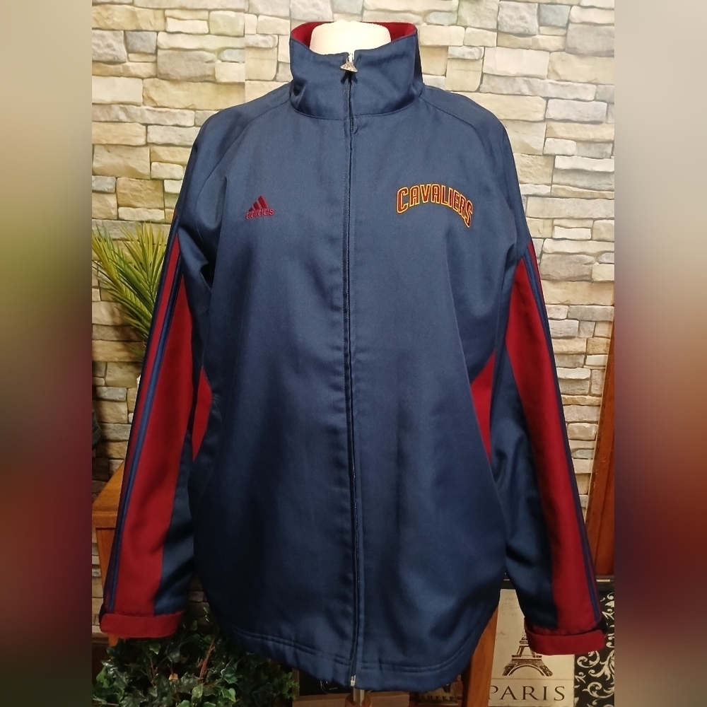 Adidas Cleveland Cavaliers Fleece Lined Jacket Coat Men's Large